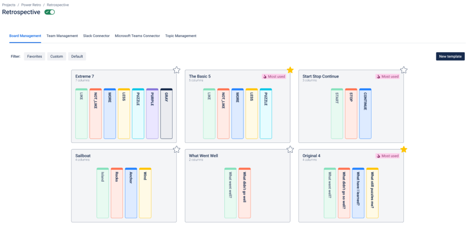 Select your favorite templates